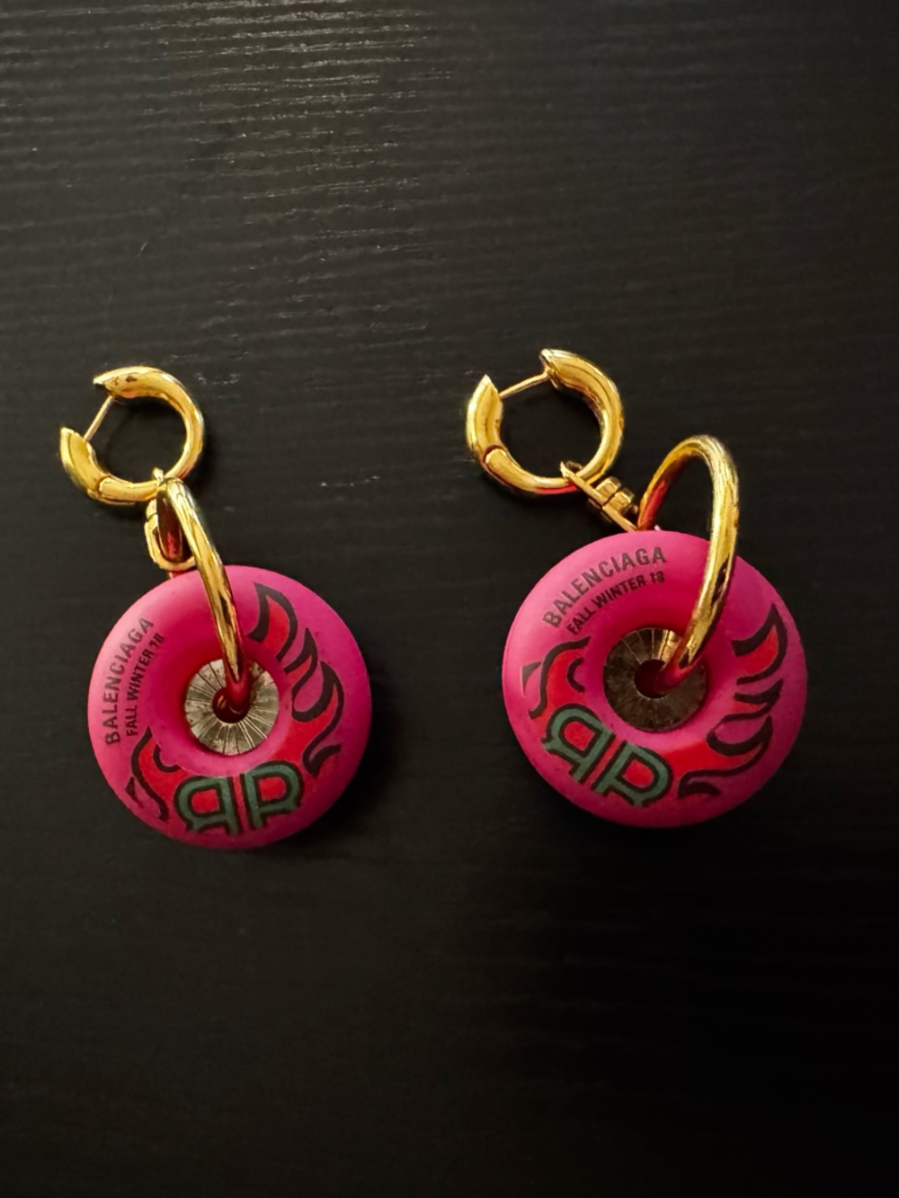 Balenciaga Skateboard Wheel Drop Earrings - Picture 2 of 4